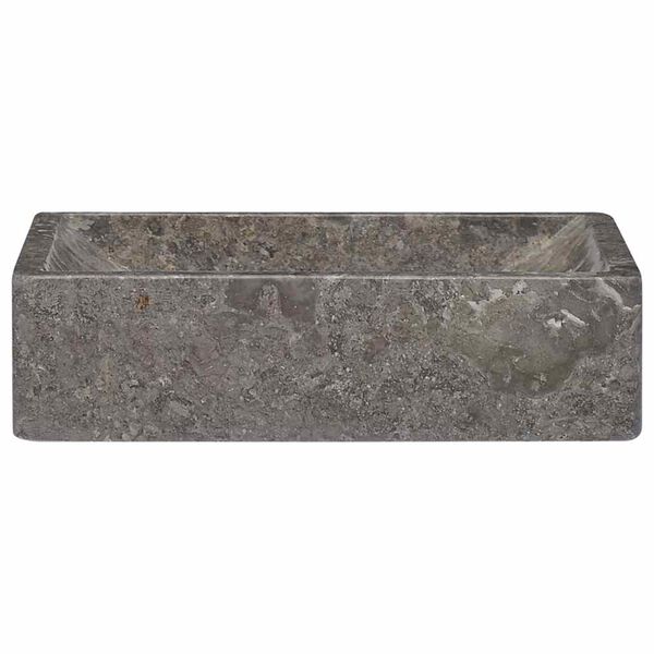 vidaXL Sink 45x30x12 cm Marble High Gloss Grey