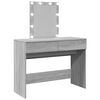 vidaXL Dressing Table with LED Grey Sonoma 100x40x130 cm