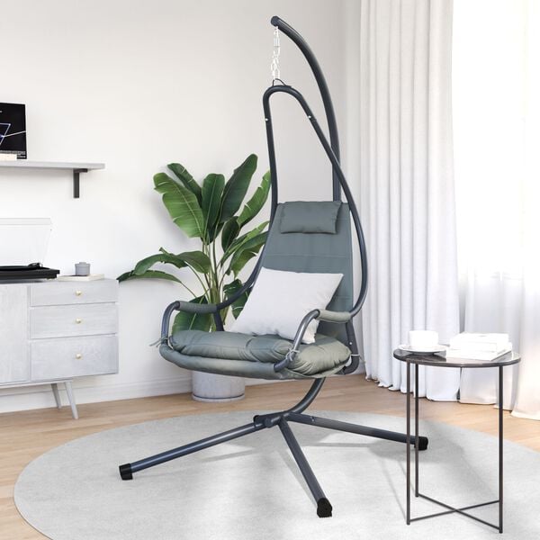 vidaXL Hanging Egg Chair Folding Anthracite 94 x 107 x 196.5 cm Steel