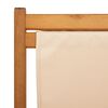 vidaXL Folding Beach Chairs 2 pcs Beige Fabric and Solid Wood