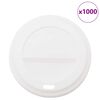vidaXL Paper Coffee Cup Lids &Oslash;90 mm 12oz&16oz 1000 pcs White Plastic