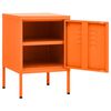 vidaXL Nightstands 2 pcs Orange 35x35x51 cm Steel