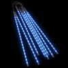 vidaXL Meteor Lights 8 pcs 50 cm Blue 288 LEDs Indoor Outdoor