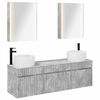 vidaXL Bathroom Cabinet Set 5 pcs Concrete Grey Engineered Wood