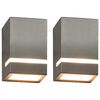 vidaXL Wall Light | Set of 2 | Silver | Stainless steel | Medium | Wall Light
