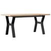 vidaXL Coffee Table Y-Frame 100x50x45.5 cm Solid Wood Pine and Steel