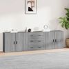 vidaXL Sideboards 3 pcs Grey Sonoma Engineered Wood