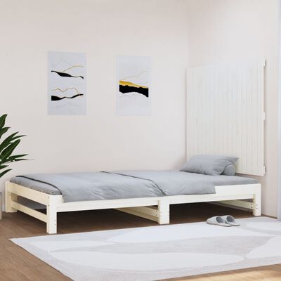 vidaXL Wall Headboard White 108x3x90 cm Solid Wood Pine