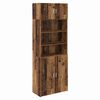 vidaXL Storage Cabinet Old Wood 80 x 42.5 x 225 cm Engineered Wood