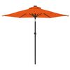 vidaXL Garden Parasol with Steel Pole Terracotta 225x225x212 cm