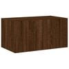vidaXL 4 Piece TV Wall Units with LED Brown Oak Engineered Wood