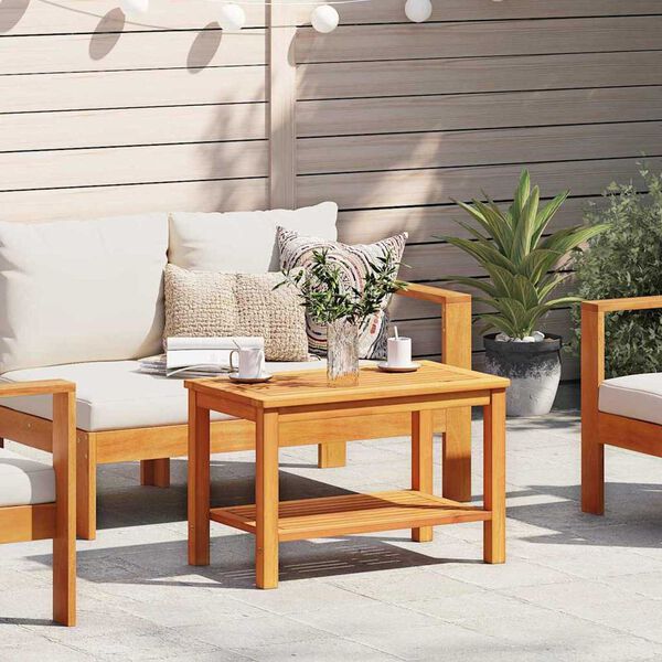 vidaXL Side Table Brown 70 x 40 x 45 cm Solid Acacia Wood