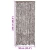 vidaXL Insect Curtain Brown and White 90x220 cm Chenille