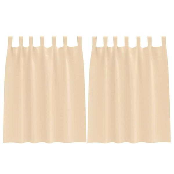 vidaXL Blackout Curtains with Rings 2 pcs Cream 140 x 140 cm Polyester