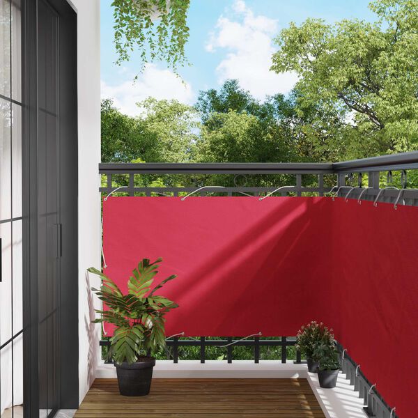 vidaXL Balcony Screen Burgundy 90 x 200 cm Oxford Fabric
