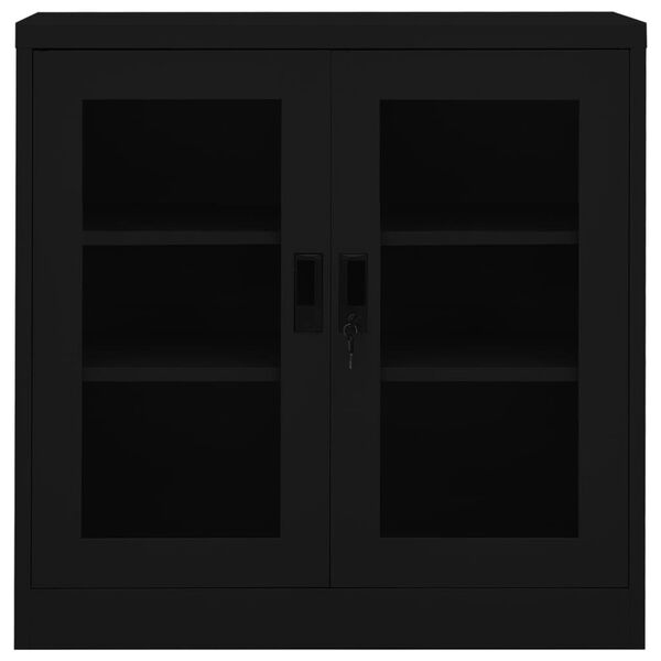vidaXL Office Cabinet Black 90x40x90 cm Steel