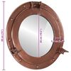 vidaXL&nbsp;Porthole Mirror&nbsp;Wall Hanging&nbsp;&Oslash;38 cm&nbsp;Aluminium and Glass