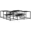 vidaXL Coffee Table Black 121x121x40 cm Engineered Wood