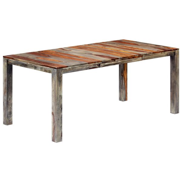vidaXL Dining Table Grey 180x90x76 cm Solid Acacia Wood