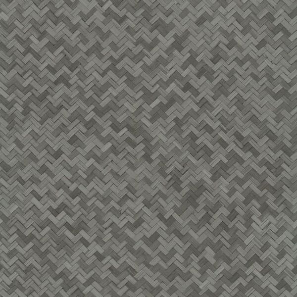 Noordwand Wallpaper Botanica Rattan Wickerwork Black and Grey