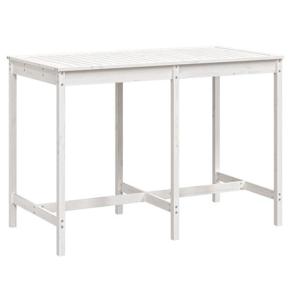 vidaXL Garden Table White 159.5x82.5x110 cm Solid Wood Pine