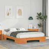 vidaXL Floor Bed Frame with Storage Brown 120 x 190 cm Solid pine wood