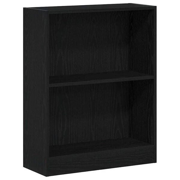 vidaXL Book Cabinet Black Oak 60 x 24 x 76 cm Engineered Wood