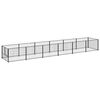 vidaXL Dog Kennel | Black | Steel | Extra Large | Durable | Dog Kennel