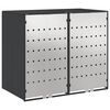 vidaXL Wheelie Bin Storage for 2 Bins Stainless Steel Anthracite