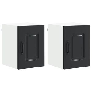 vidaXL Kitchen Cabinet with Storage Kalmar 2 pcs Black 30 x 31 x 40 cm