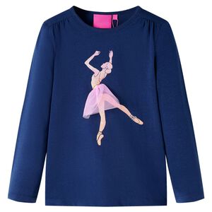 Kids' T-shirt with Long Sleeves Navy 92