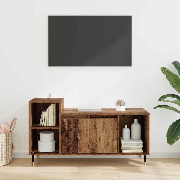vidaXL TV Cabinet Old Wood 100 x 35 x 55 cm Engineered Wood