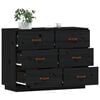 vidaXL Sideboard Black 100x40x75 cm Solid Wood Pine