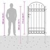 vidaXL Fence Gate with Arched Top Steel 104x175 cm Black