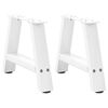 vidaXL Coffee Table Legs A-Shaped 2 pcs White&nbsp;50x(30-31) cm Steel