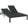 vidaXL Sunbed Reclining 1-person Black 206 x 115 x 75 cm Poly Rattan