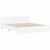 vidaXL Bed Frame with LED without Mattress White 180x200 cm Super King