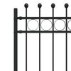 vidaXL Ring Fence Black 200 x 130 cm Powder-Coated Steel