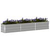 vidaXL Planter Light Grey 290 x 50 x 45 cm Galvanised Steel