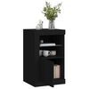 vidaXL Side Cabinet with LED Lights Black Engineered Wood