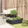 vidaXL Garden Planter Black 80 x 80 x 50 cm Cold-rolled Steel