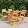 vidaXL 5 Piece Garden Dining Set Solid Wood Teak