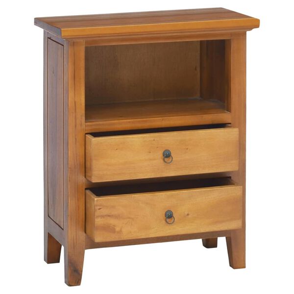 vidaXL Bedside Cabinet 60x30x75 cm Solid Wood Mahogany