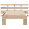 vidaXL Bed Frame with Headboard Brown 75 x 190 cm Solid Pine Wood