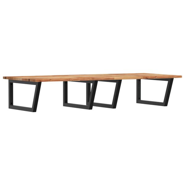 vidaXL Basin Shelf Wall Mounted Steel and Solid Wood Acacia