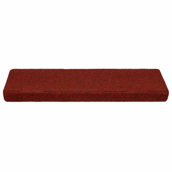 vidaXL Stair Mats Self-adhesive 10 pcs 65x21x4 cm Bordeaux Red Rectangular Edge