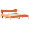 vidaXL Bed Frame without Mattress Wax Brown 160x200 cm Solid Wood Pine