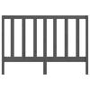 vidaXL Bed Headboard Grey 146x4x100 cm Solid Wood Pine