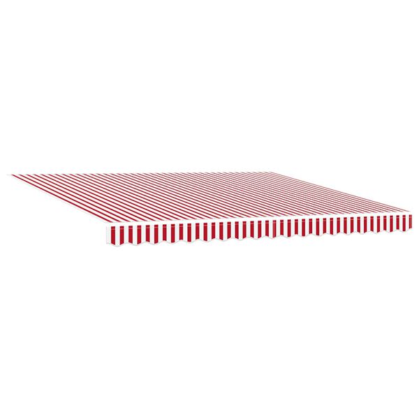 vidaXL Retractable Awning Red and White 400 x 300 cm