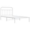 vidaXL Metal Bed Frame without Mattress with Headboard White 107x203cm